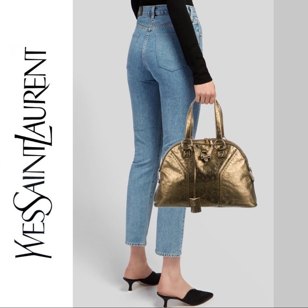 ❌SOLD❌ YSL Rare Vintage Ostrich Leather Muse Bag - Picture 2 of 8